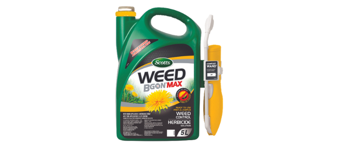 bottle of Scotts Weed B Gon for weed control within the lawn