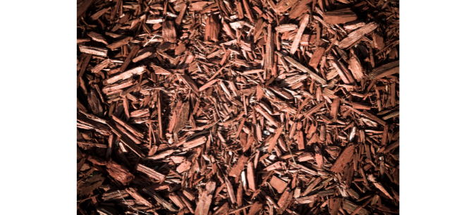 mulch pictured for dog potty area