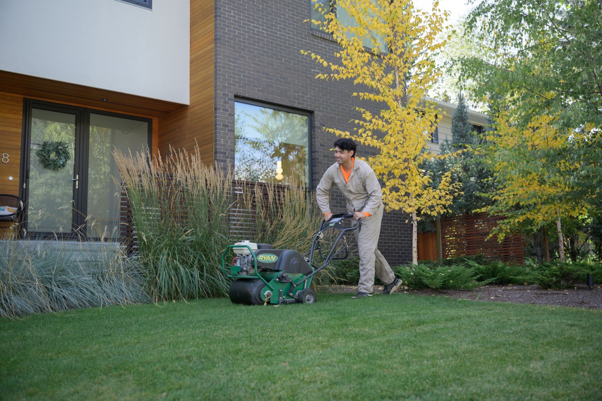 Spring Lawn Aeration Service