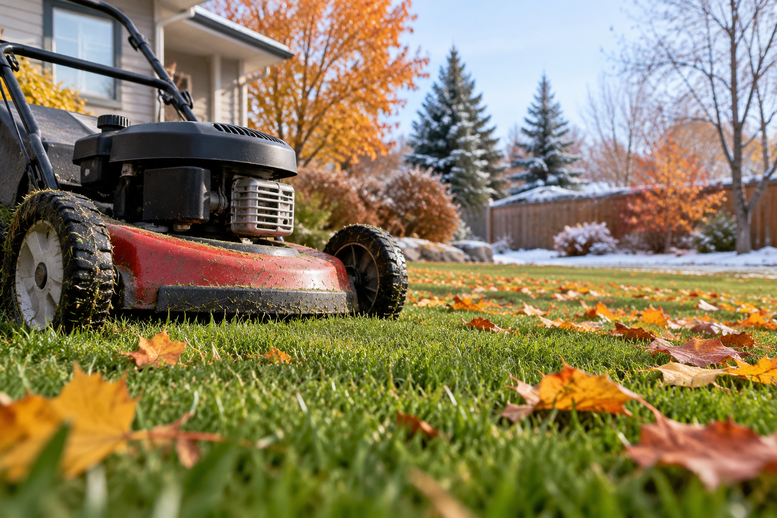 Grass Cutting Before Winter
